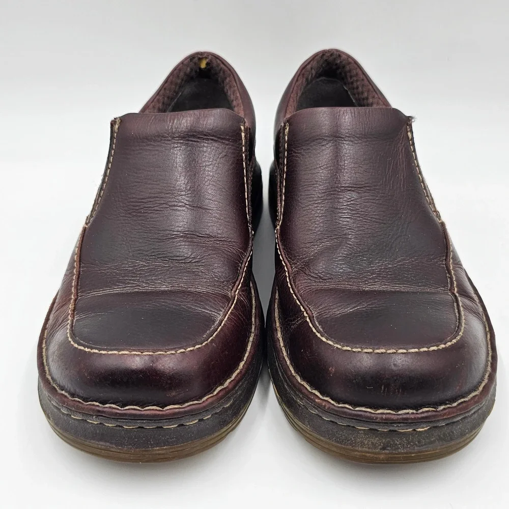 Dr. Martens Neil Brown Leather Slip On Loafers Mens 8 Womens 9 Moc Toe
